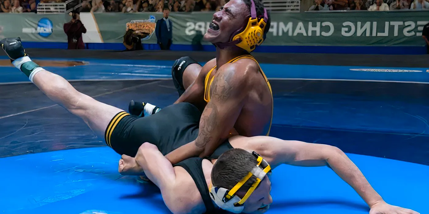 Jharrel Jerome takes down wrestling opponent in Unstoppable copy Image