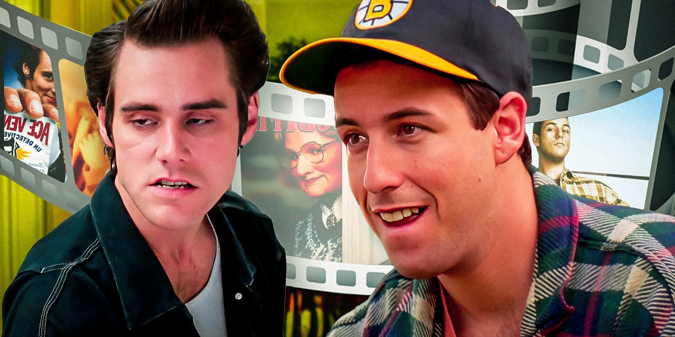 Jim-Carrey---Ace-Ventura-and-Adam-Sandler---Happy-Gilmore Image