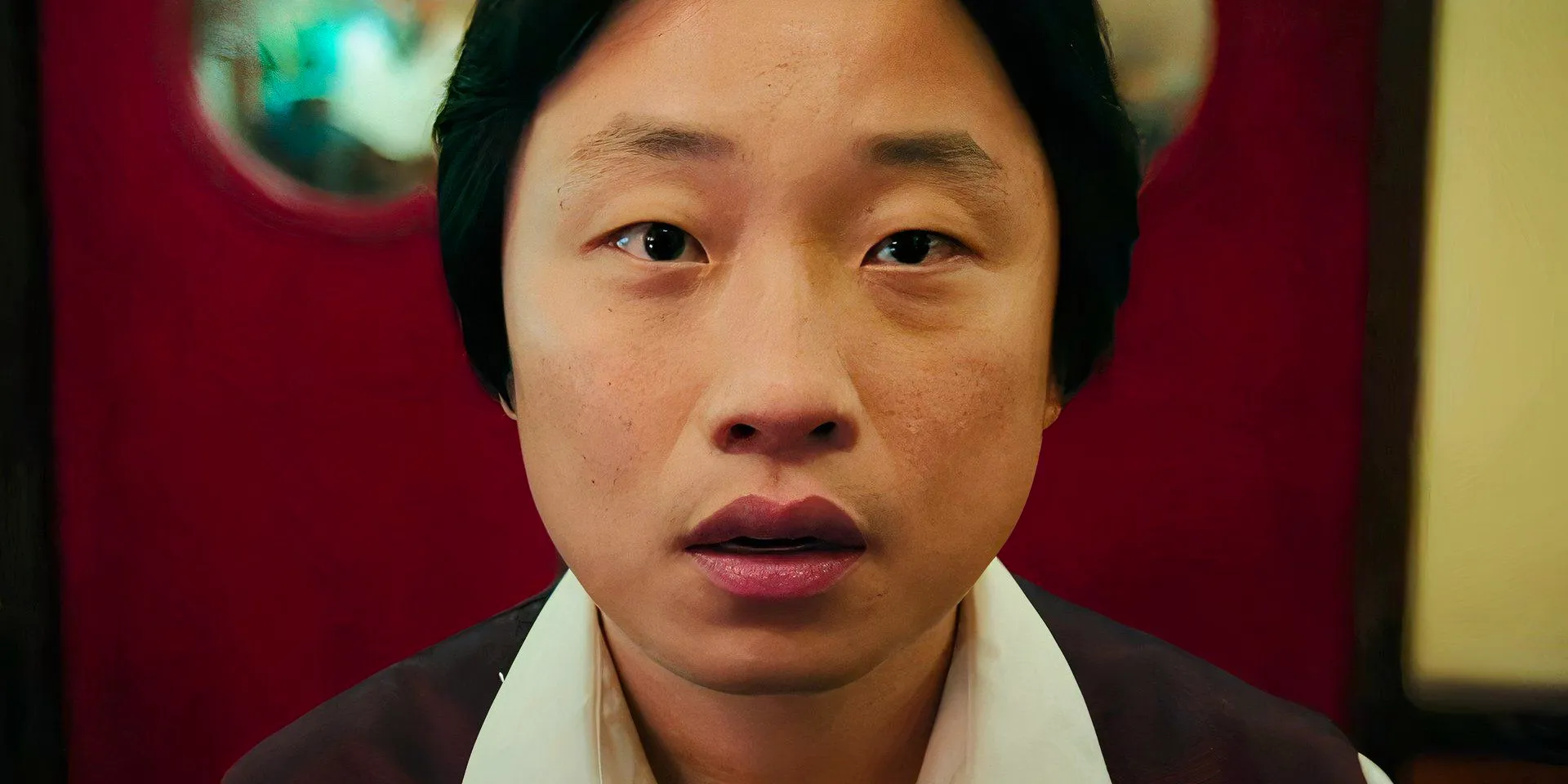 Jimmy O. Yang in Interior Chinatown looking shocked Image