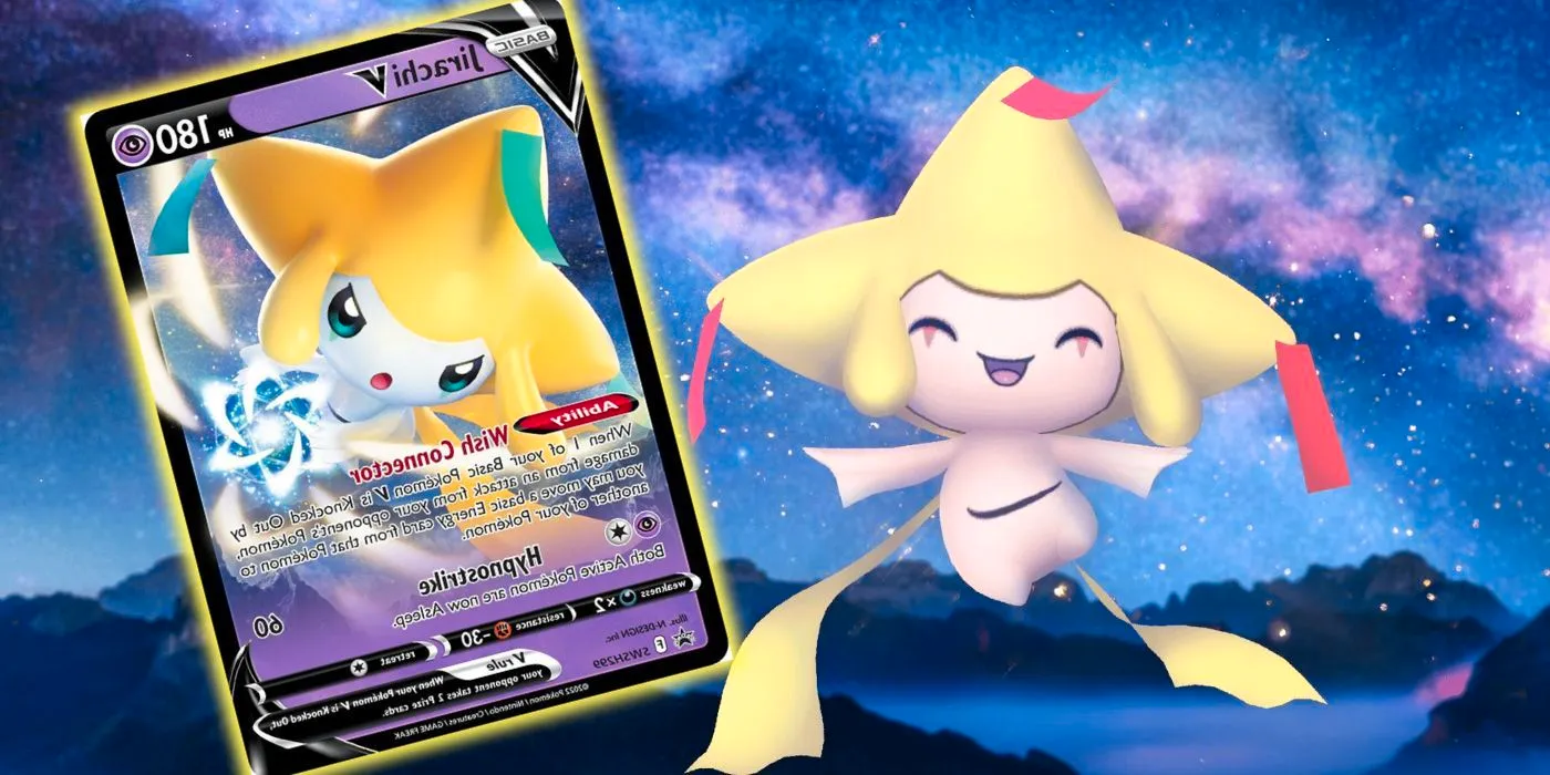 Jirachi alongside the Jirachi V card Image