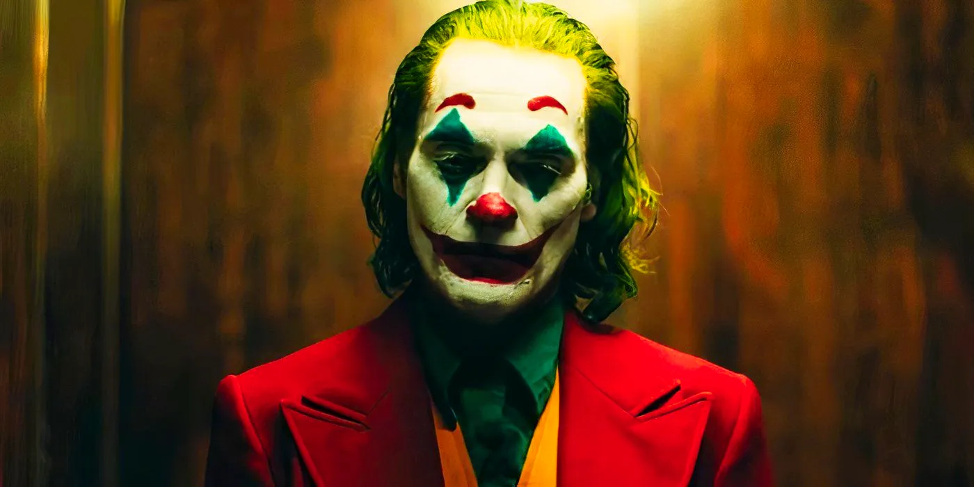 Joaquin Phoenix's Joker in the elevator in 2019's Joker Image