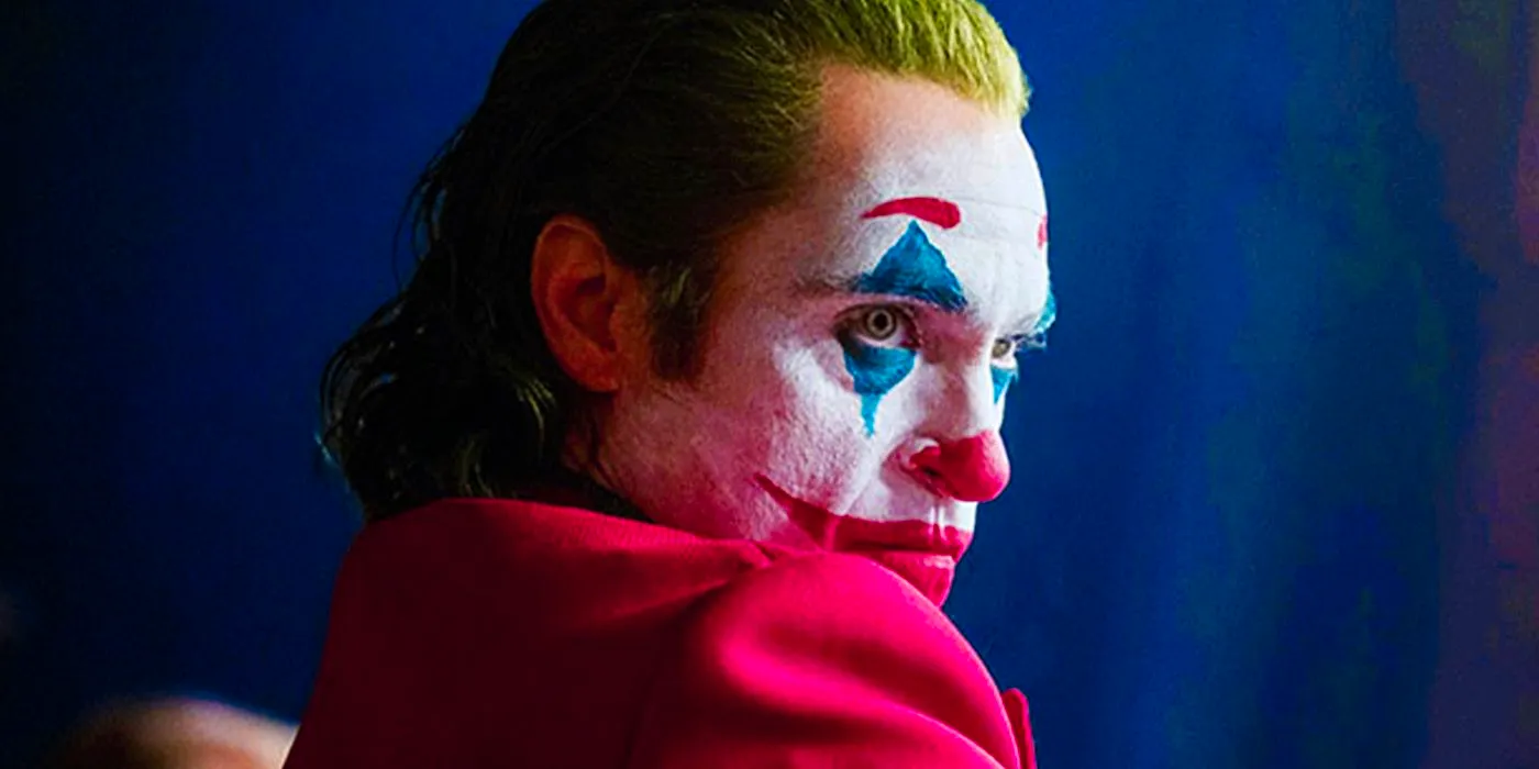 Joaquin Phoenix's Joker on TV in 2019's Joker. Image