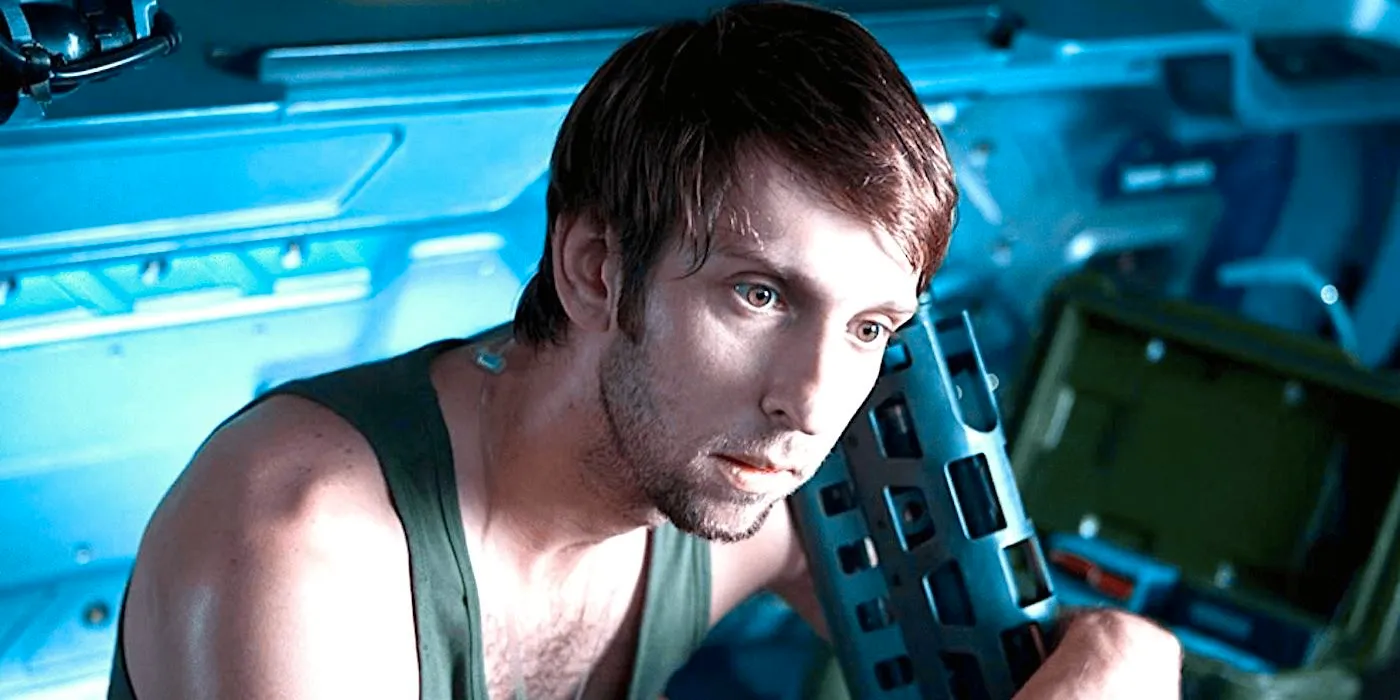 Joel David Moore's Norm stares forward in Avatar 2009 Image