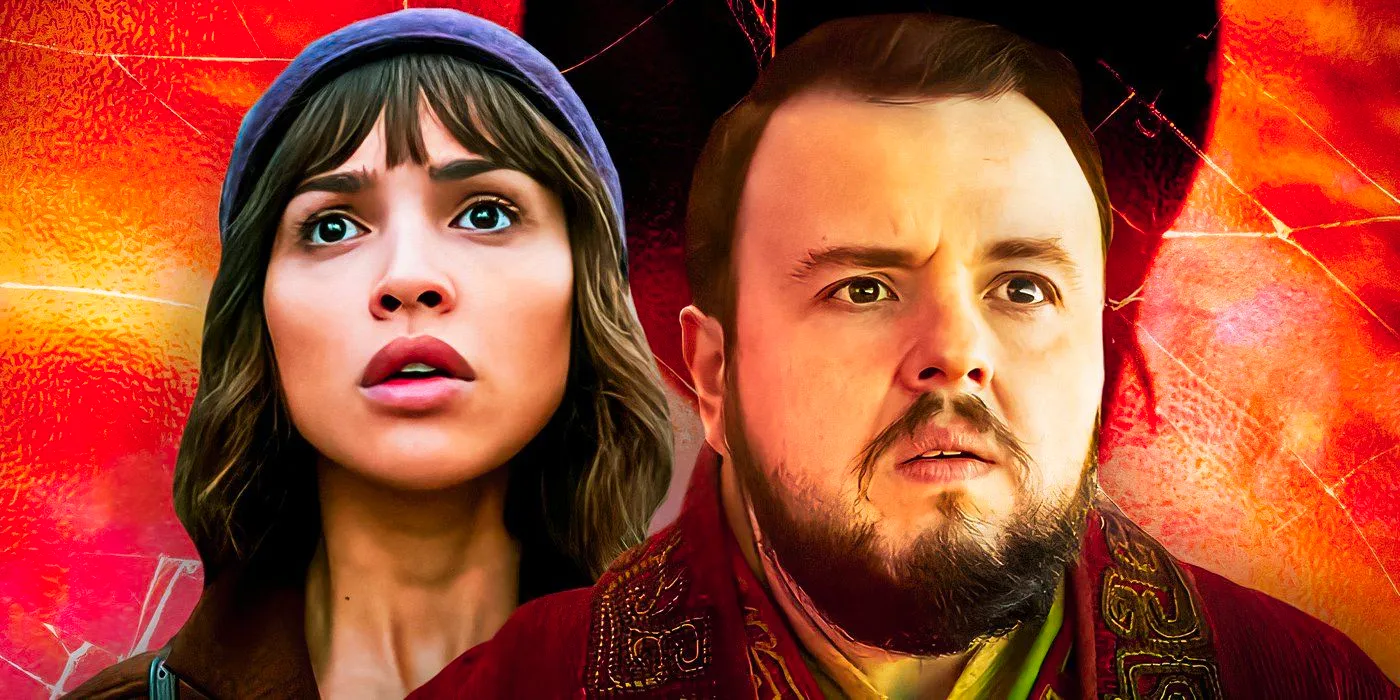 John Bradley as Jack Rooney and Eiza González as Auggie Salazar from 3 Body Problem Image