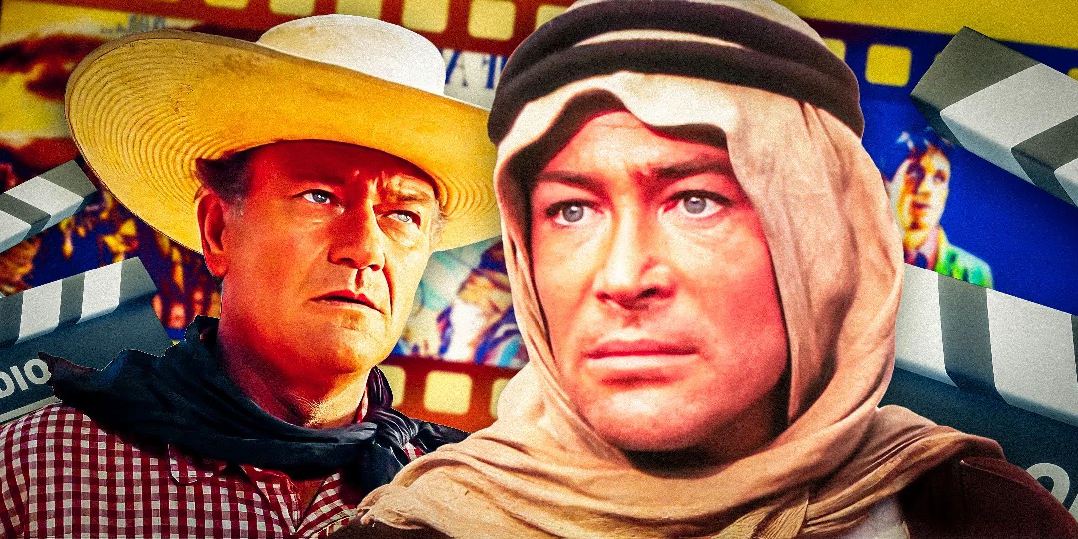 John-Wayne-in-The-Searchers-and-Peter-O'Toole-from-Lawrence-of-Arabia Image