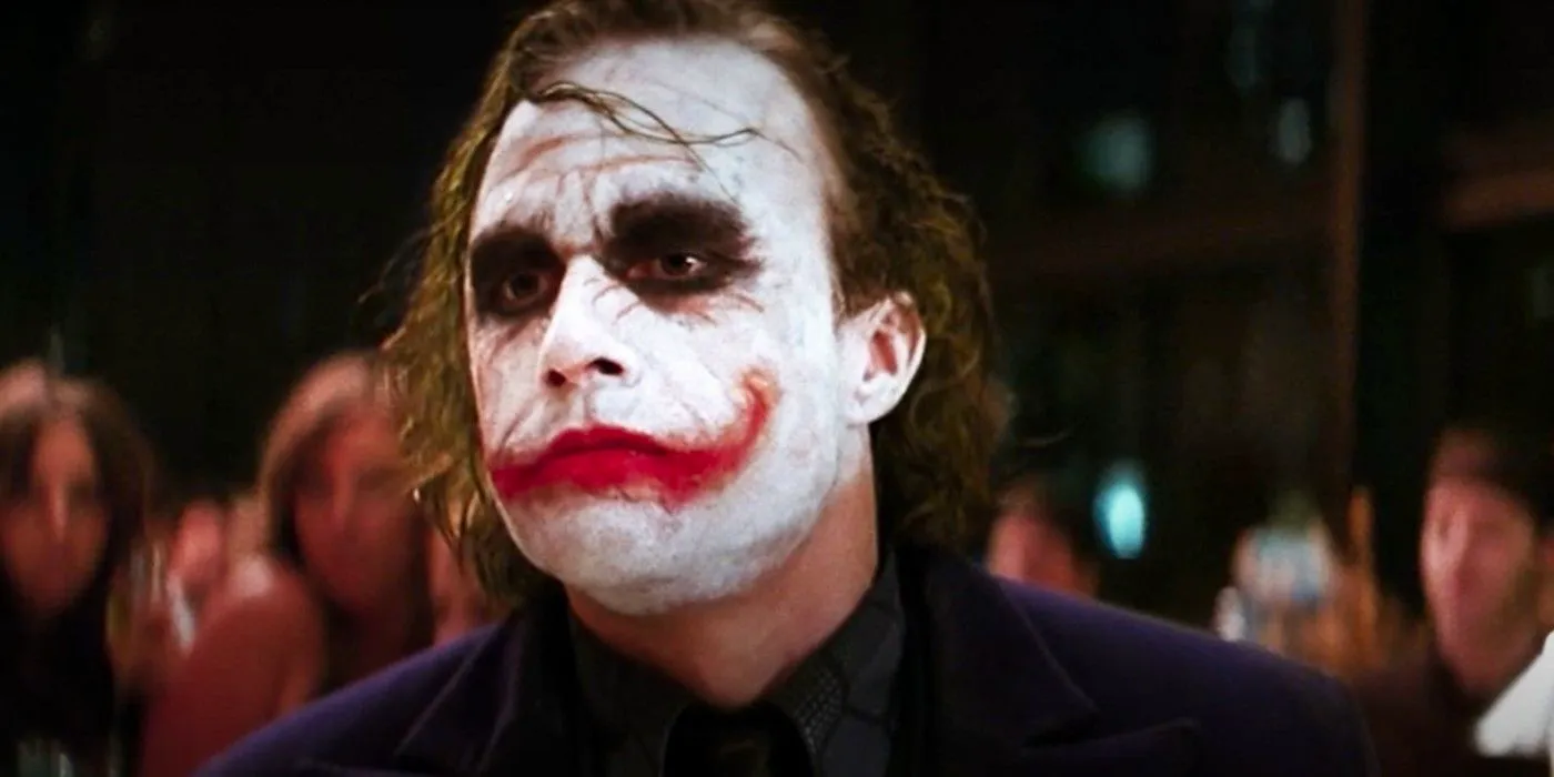 Joker at a party in The Dark Knight Image