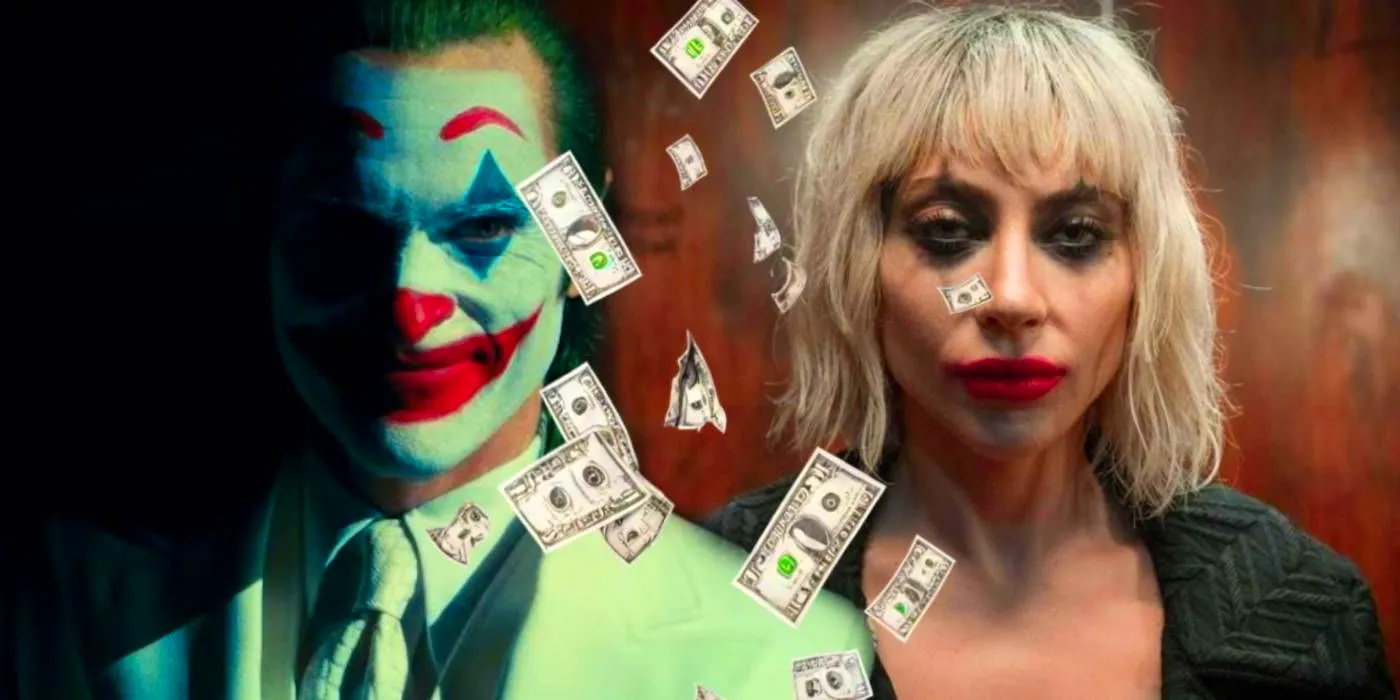 Joker Folie a Deux Joker and Harley Quinn with money falling custom image Image