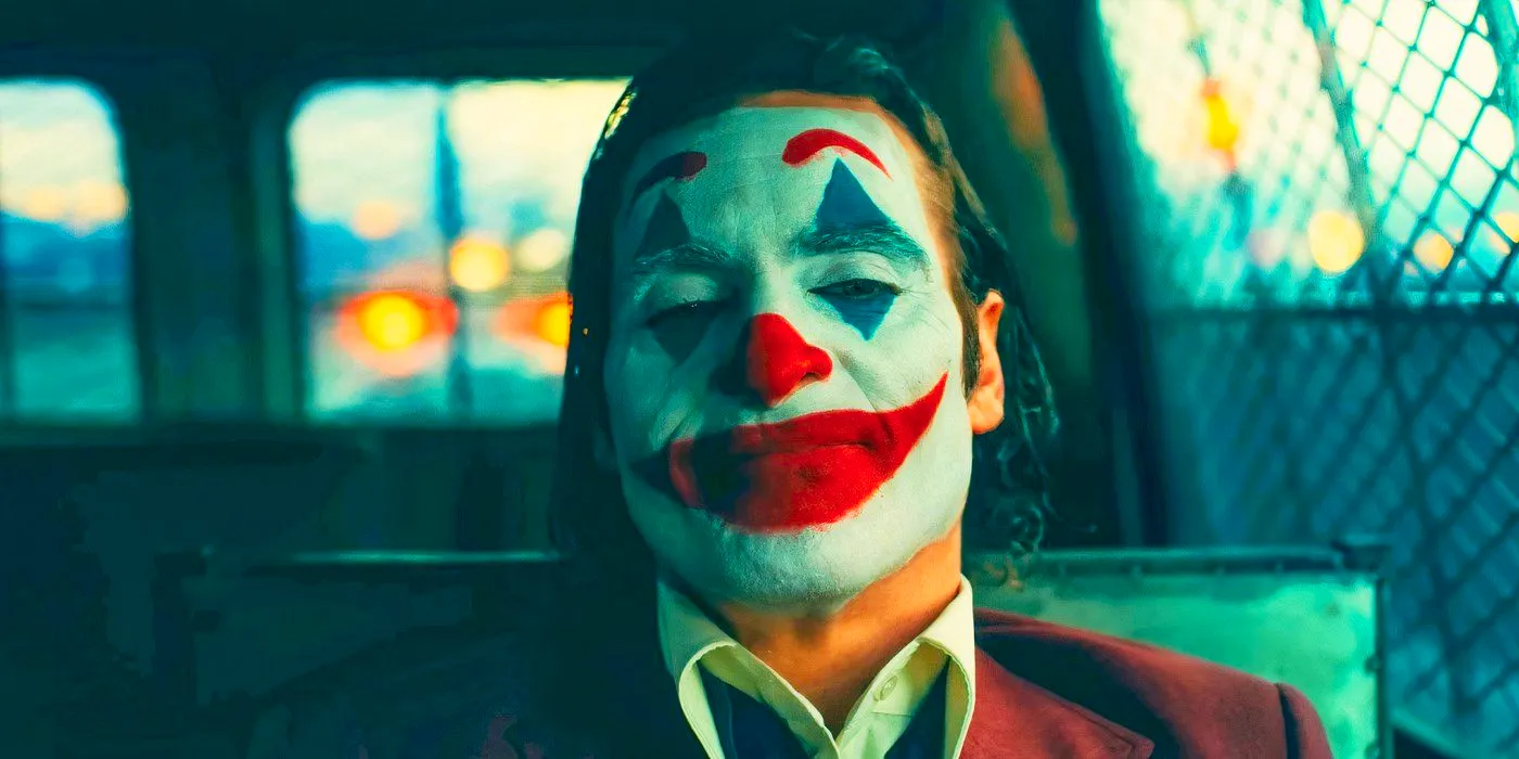 Joker in a car in Joker Folie a Deux Image