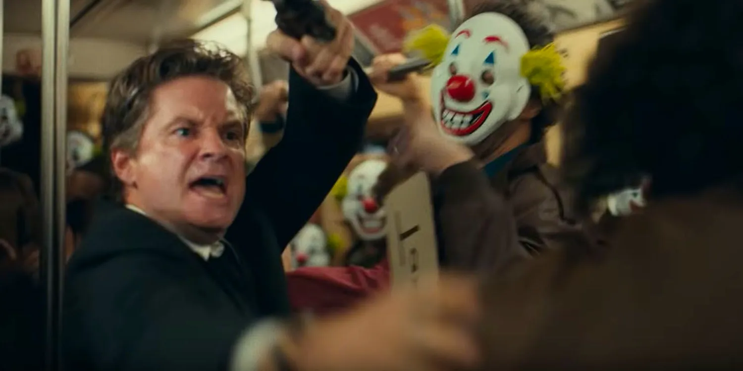 Joker Trailer scene with Thomas Wayne on a Train Image