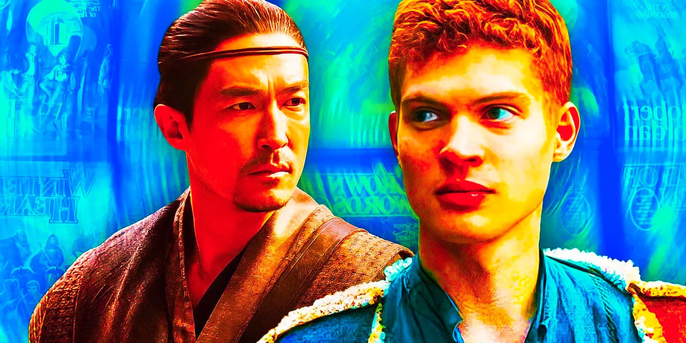 Josha Stradowski as Rand Al'Thor and Daniel Henney as al'Lan Mandragoran in The Wheel of Time. Image