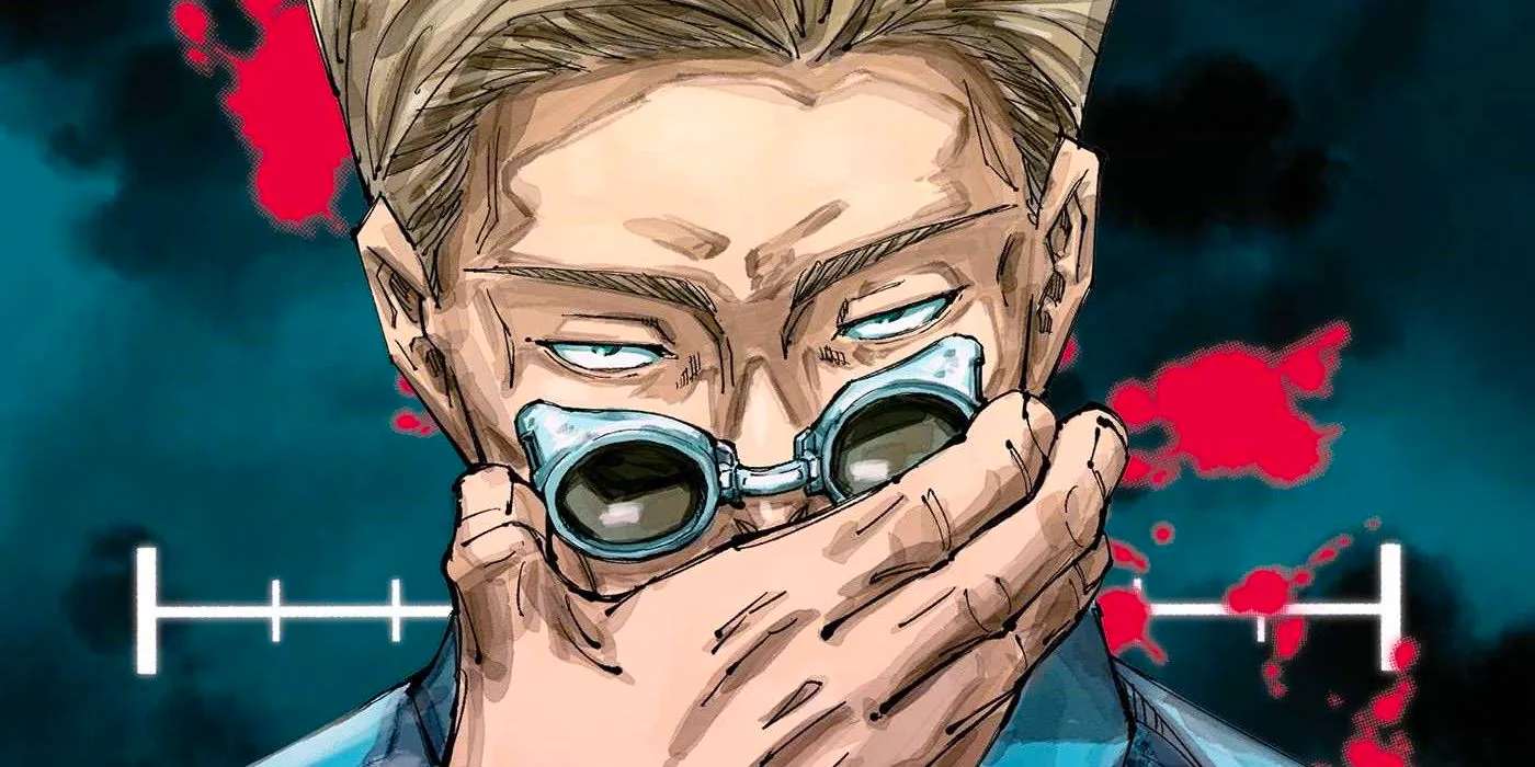 Jujutsu Kaisen's Nanami covers his mouth with his hand Image