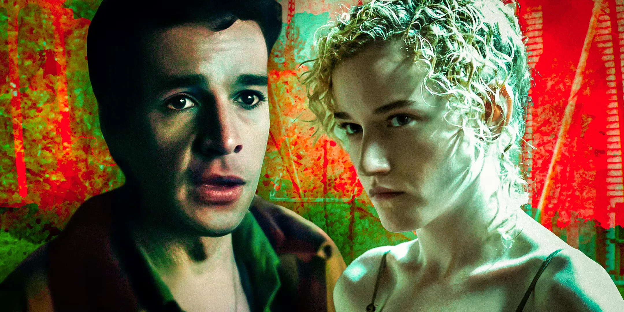 Julia Garner and Christopher Abbott from Wolf Man Image