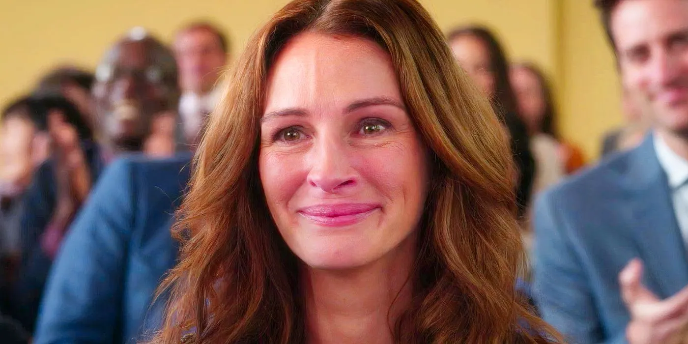 Julia Roberts smiling with tears in her eyes in Wonder 2017 Image