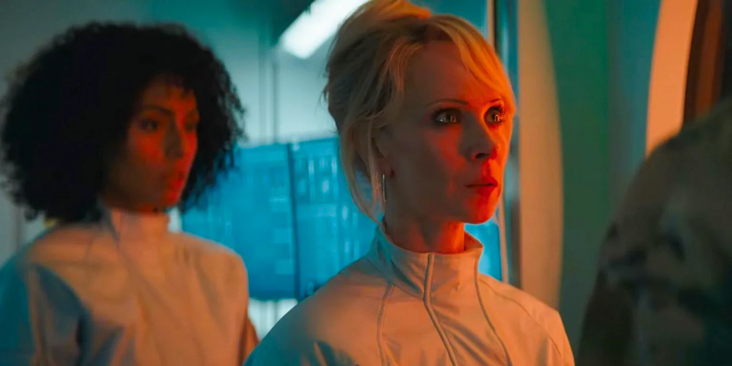 Juno Temple and Clark Backo in a laboratory in Venom:The Last Dance Image