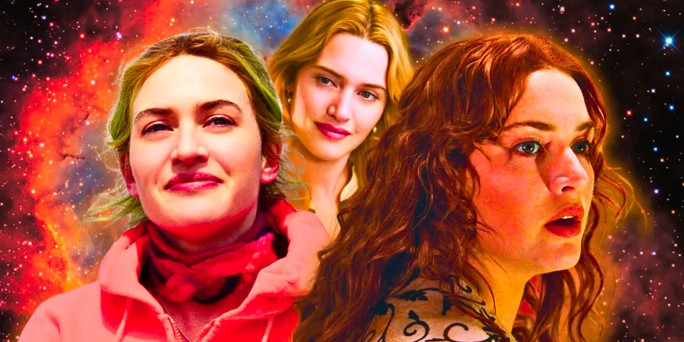 Kate Winslet's 10 Best Movies, Ranked - Kate-Winslet-Titanic-The-Holiday-Eternal-Sunshine-of-the-Spotless-Mind Image