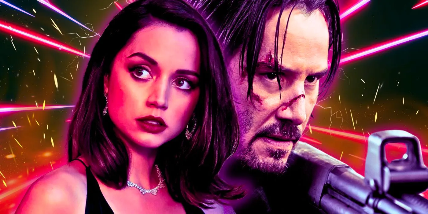 Keanu Reeves as John Wick and Ana de Armas from No Time To Die Image