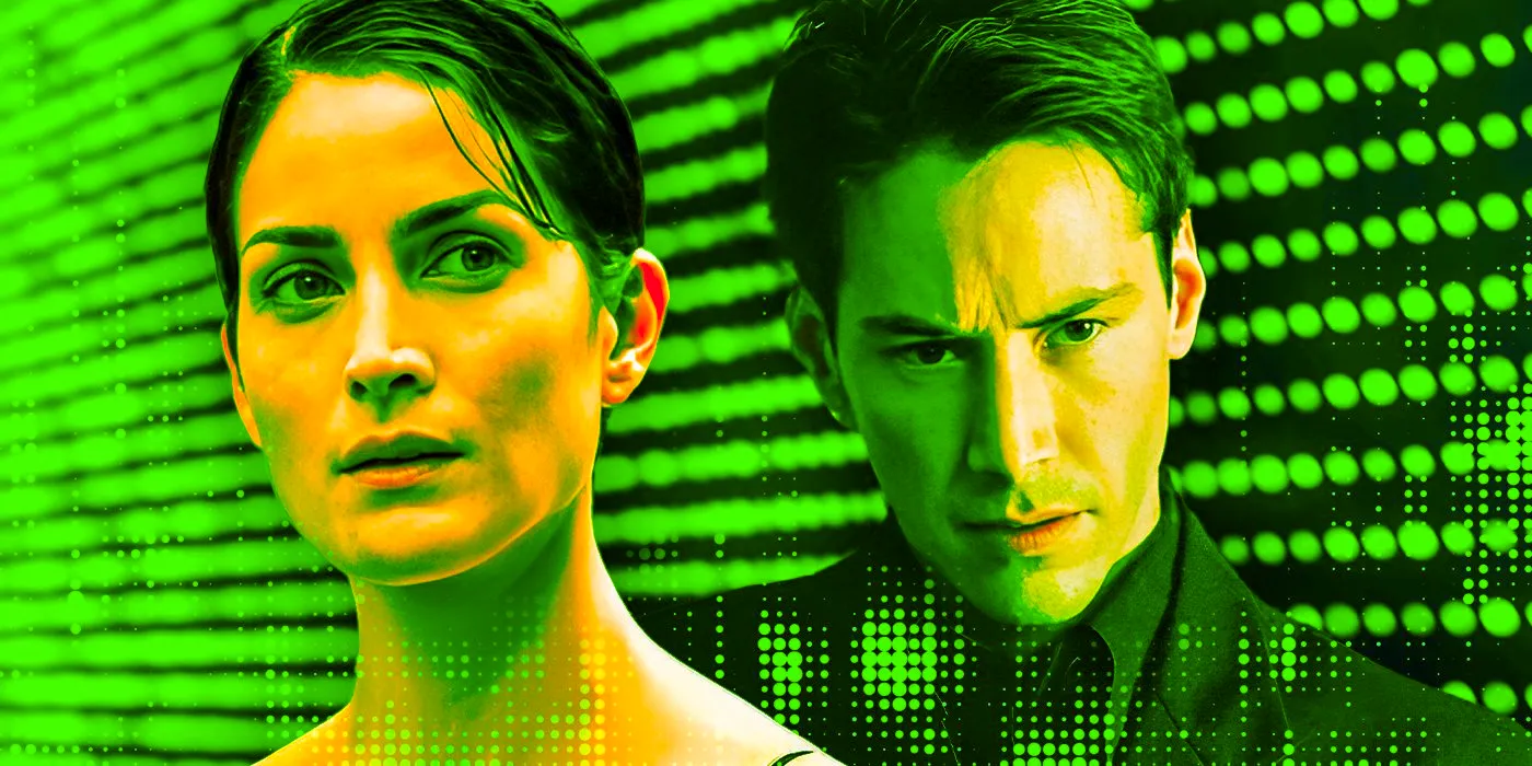 Keanu Reeves as Neo & Carrie-Anne Moss as Trinity from Matrix 1999 Image