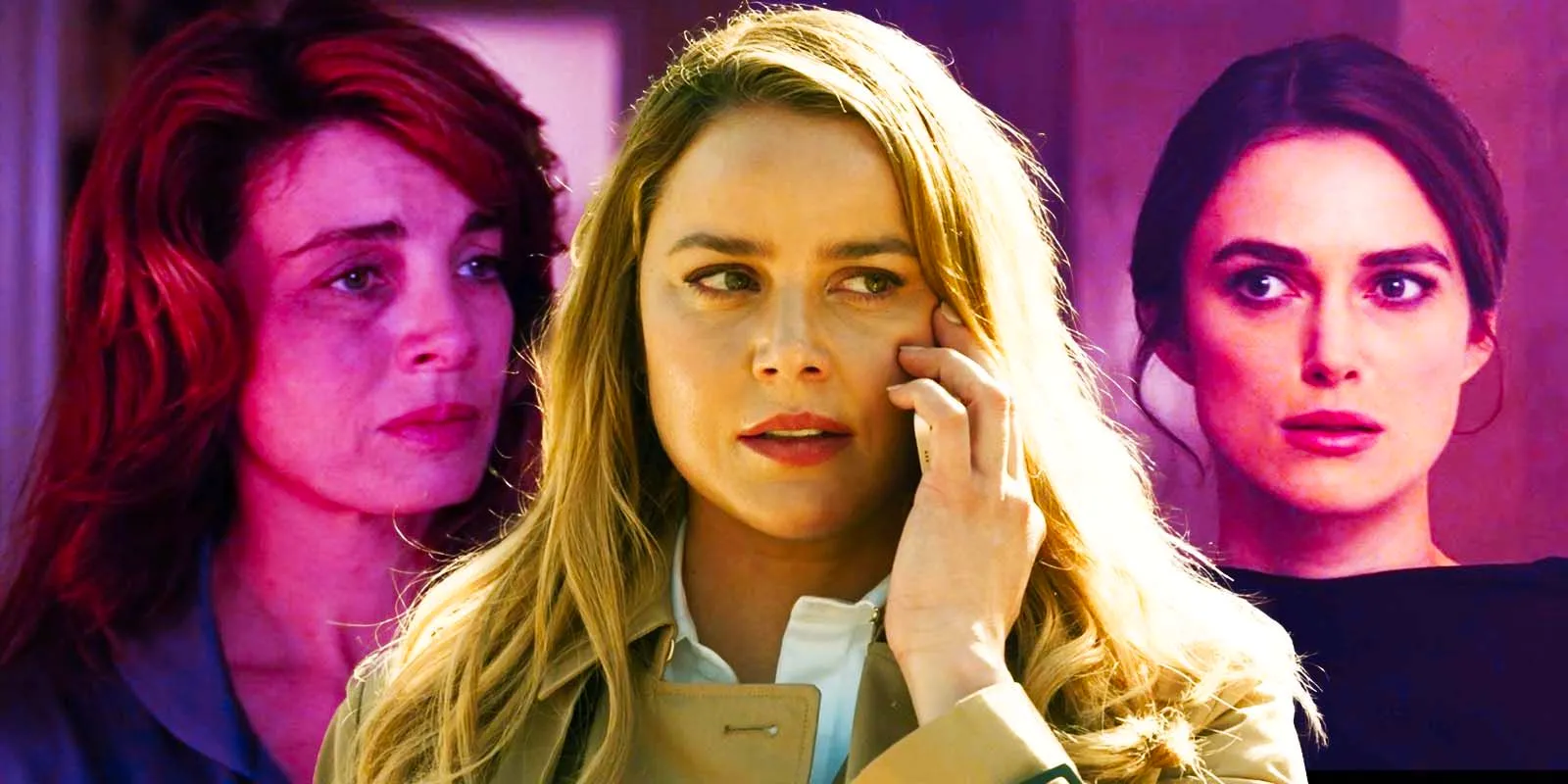 Keira Knightley as Cathy Muller in Jack Ryan Shadow Recruit, Abbie Cornish as Cathy Mueller in Tom Clancy's Jack Ryan, and Anne Archer as Cathy Ryan in Patriot Games Image