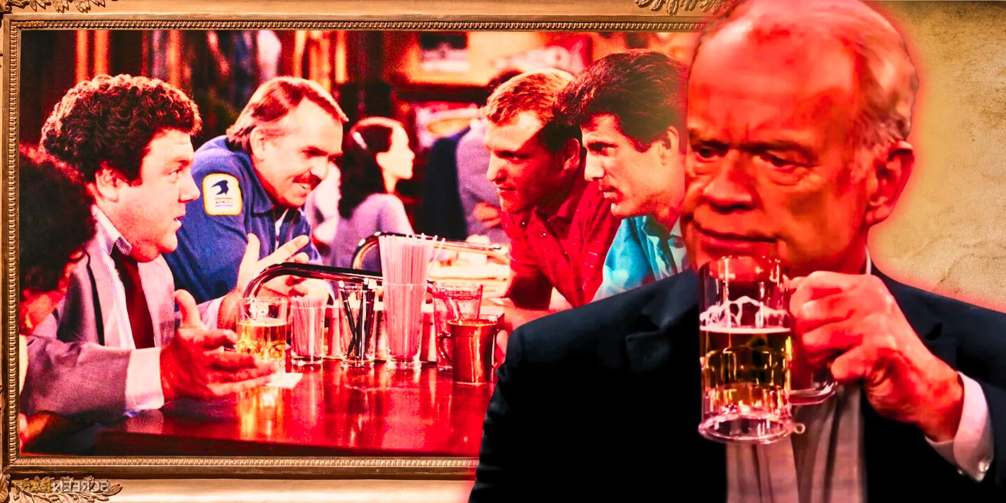 Kelsey Grammer as Frasier and ther Cheers bar Image