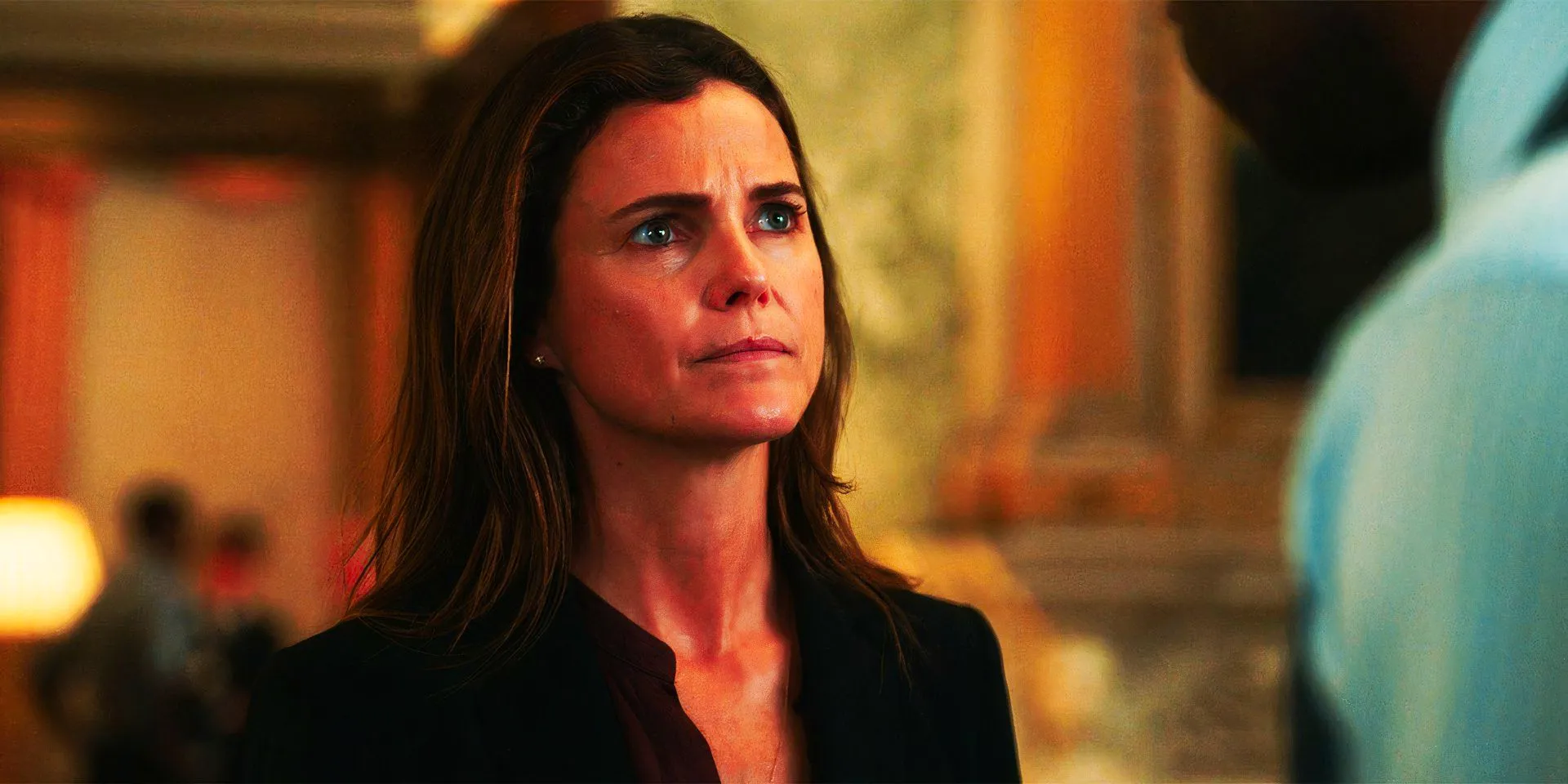 Keri Russell looking regretful as Kate in The Diplomat season 1 Image