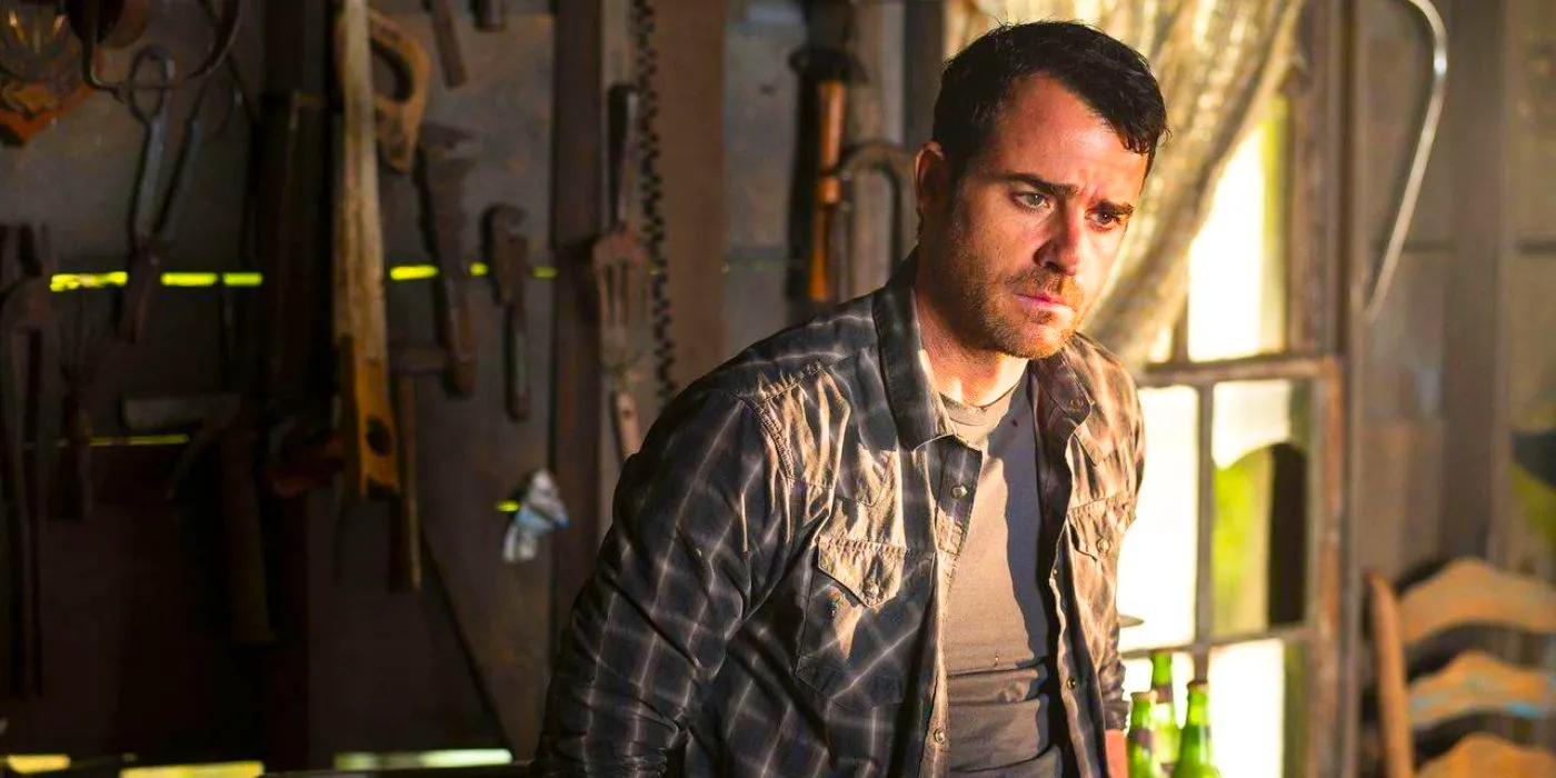 Kevin Garbey (Justin Theroux) staring in The Leftovers. Image