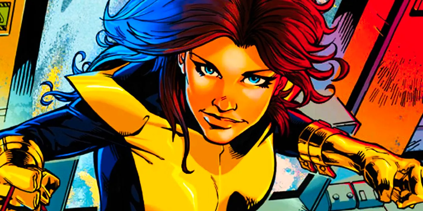 Kitty Pryde in yellow-and-black X-Men uniform, raising her fists to fight. Image