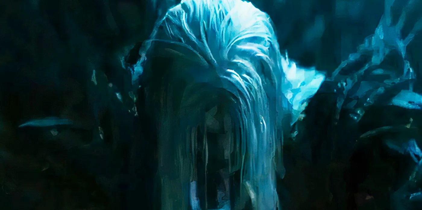 Knull bowing his head on his throne in Venom The Last Dance Image