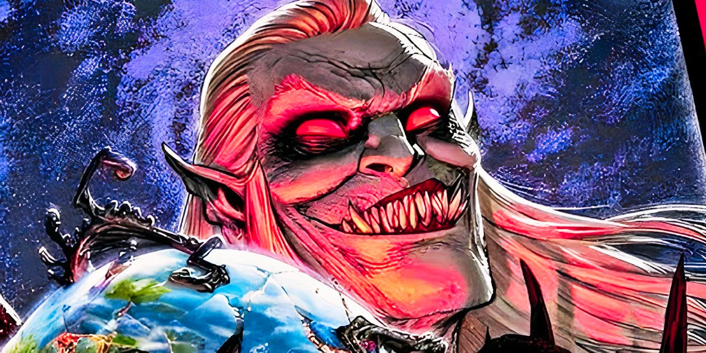 Knull with a sinister smile in Marvel Comics Image