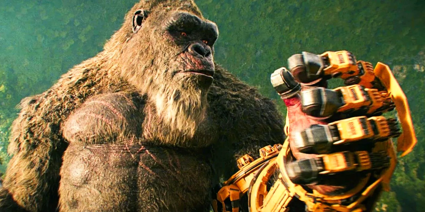 Kong wearing the BEAST glove in Godzilla x Kong: The New Empire Image