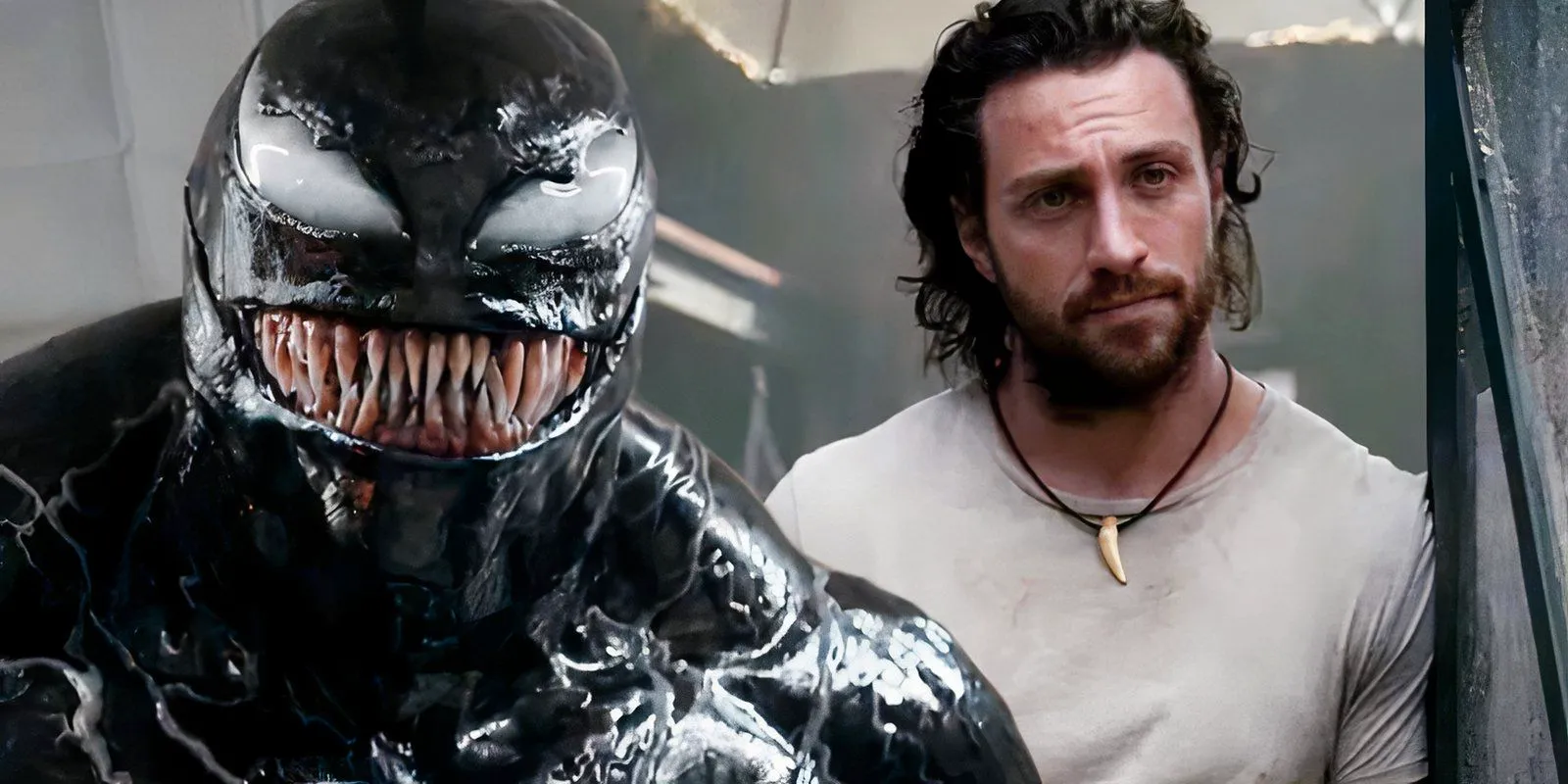 Kraven the Hunter leaning next to Venom from The Last Dance trailer Image