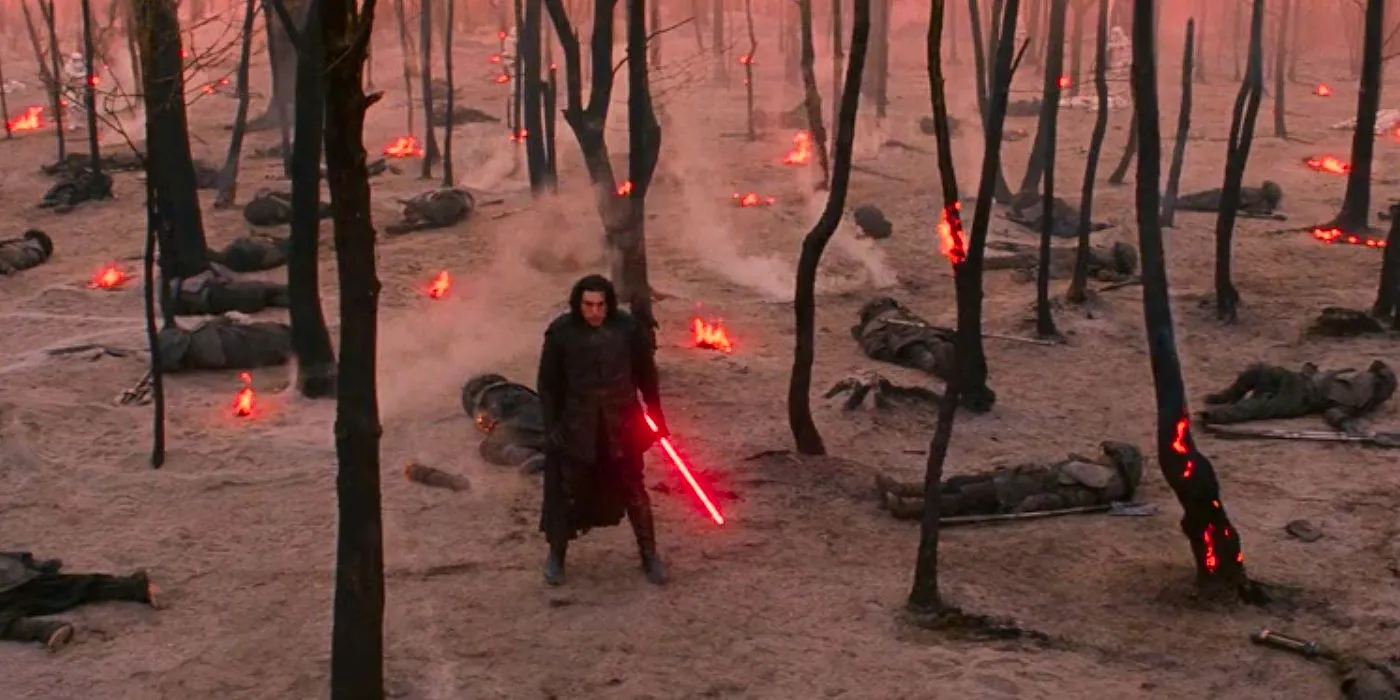 Kylo Ren on Mustafar in Star Wars The Rise of Skywalker Image