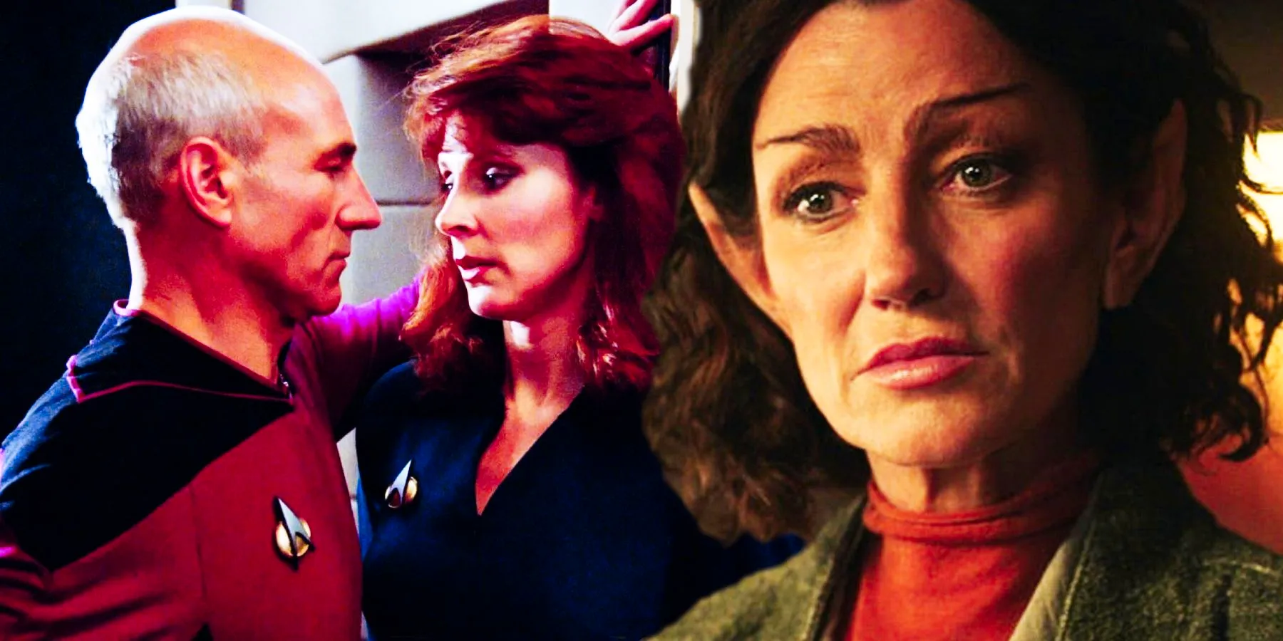 Laris in Picard and Crusher and Picard in TNG Image