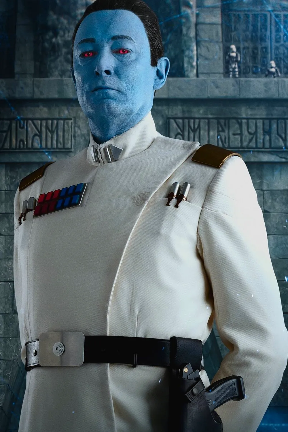 Lars Mikkelsen as Grand Admiral Thrawn in Ahsoka Textless Poster Image