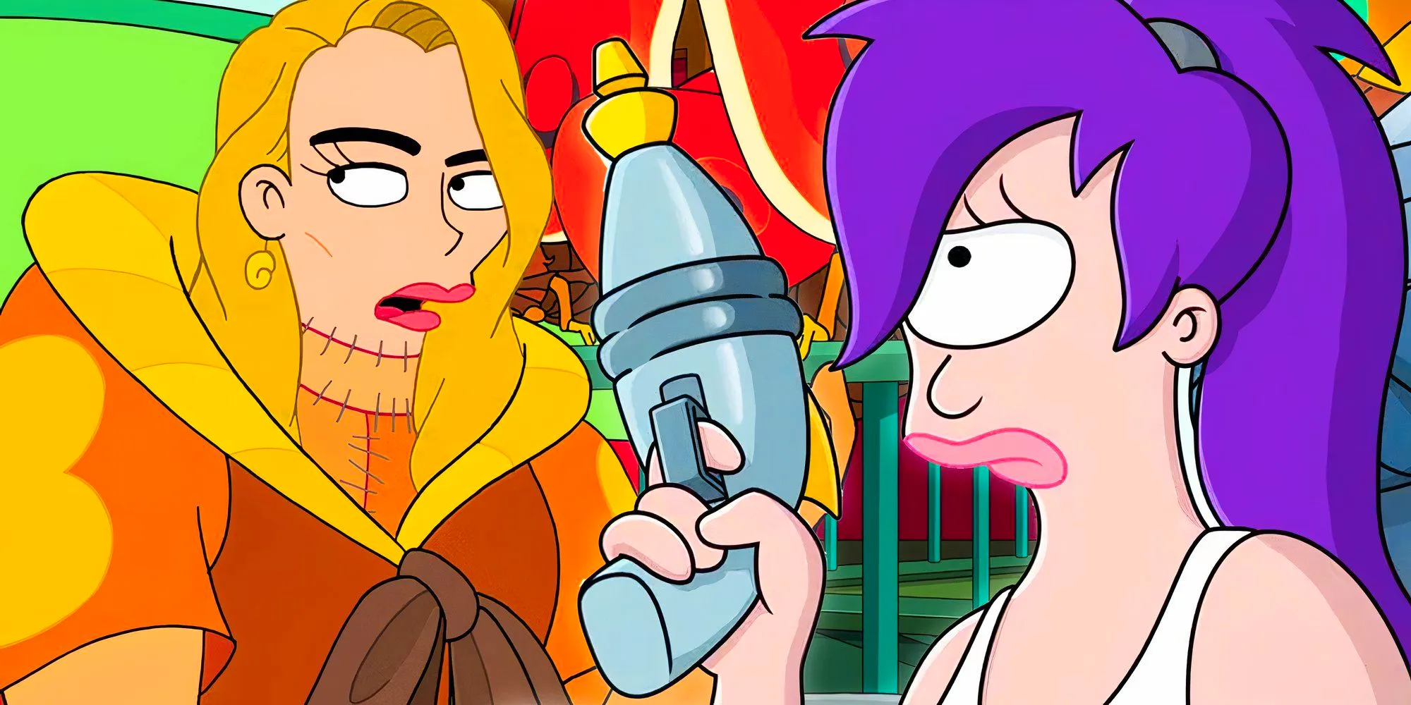 Leela and Cara Delevingne in Futurama Image