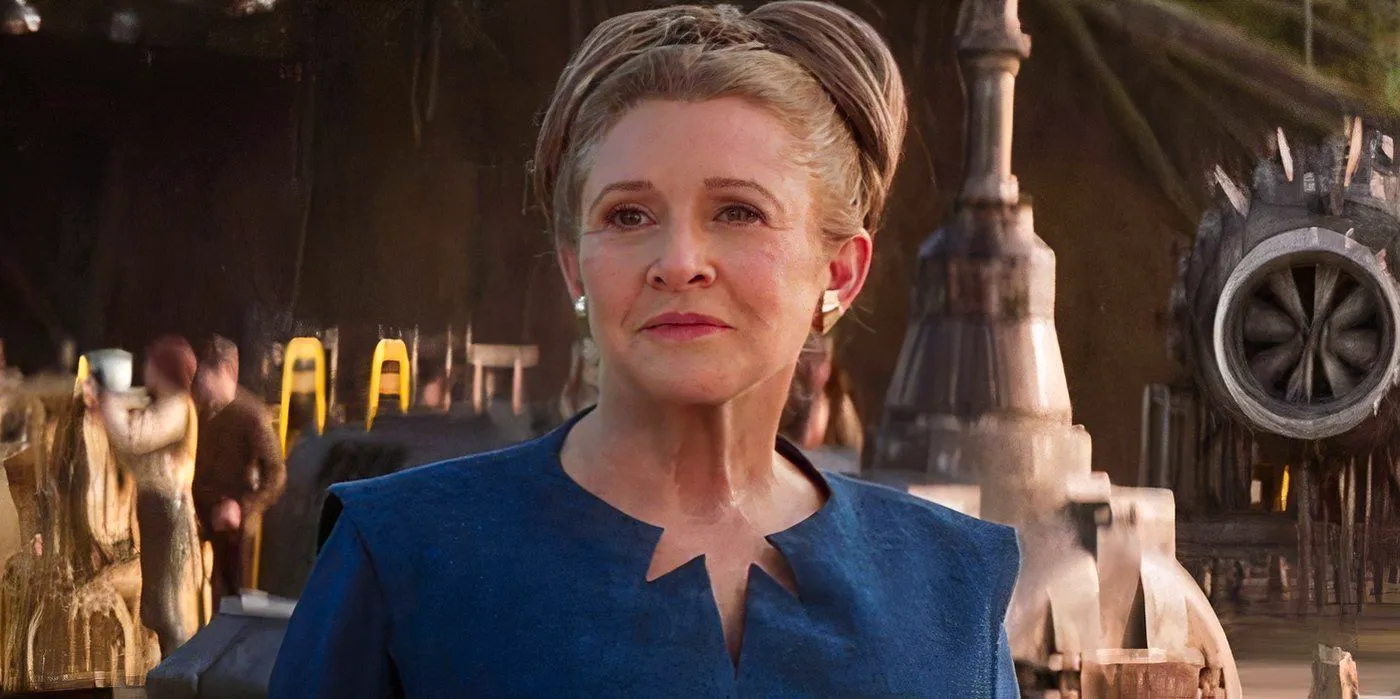 Leia Organa at a Resistance Base in the Star Wars sequels.  Image