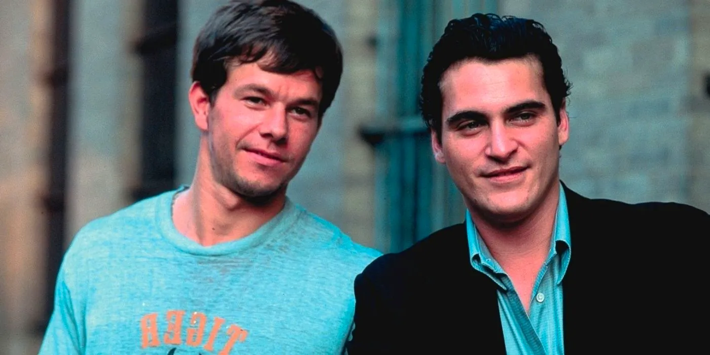 Leo (Mark Wahlberg) and Willie (Joaquin Phoenix) smile in The Yards Image