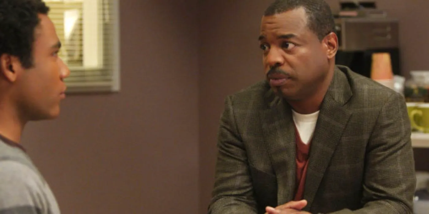 LeVar Burton talking to Troy Barnes on Community Image