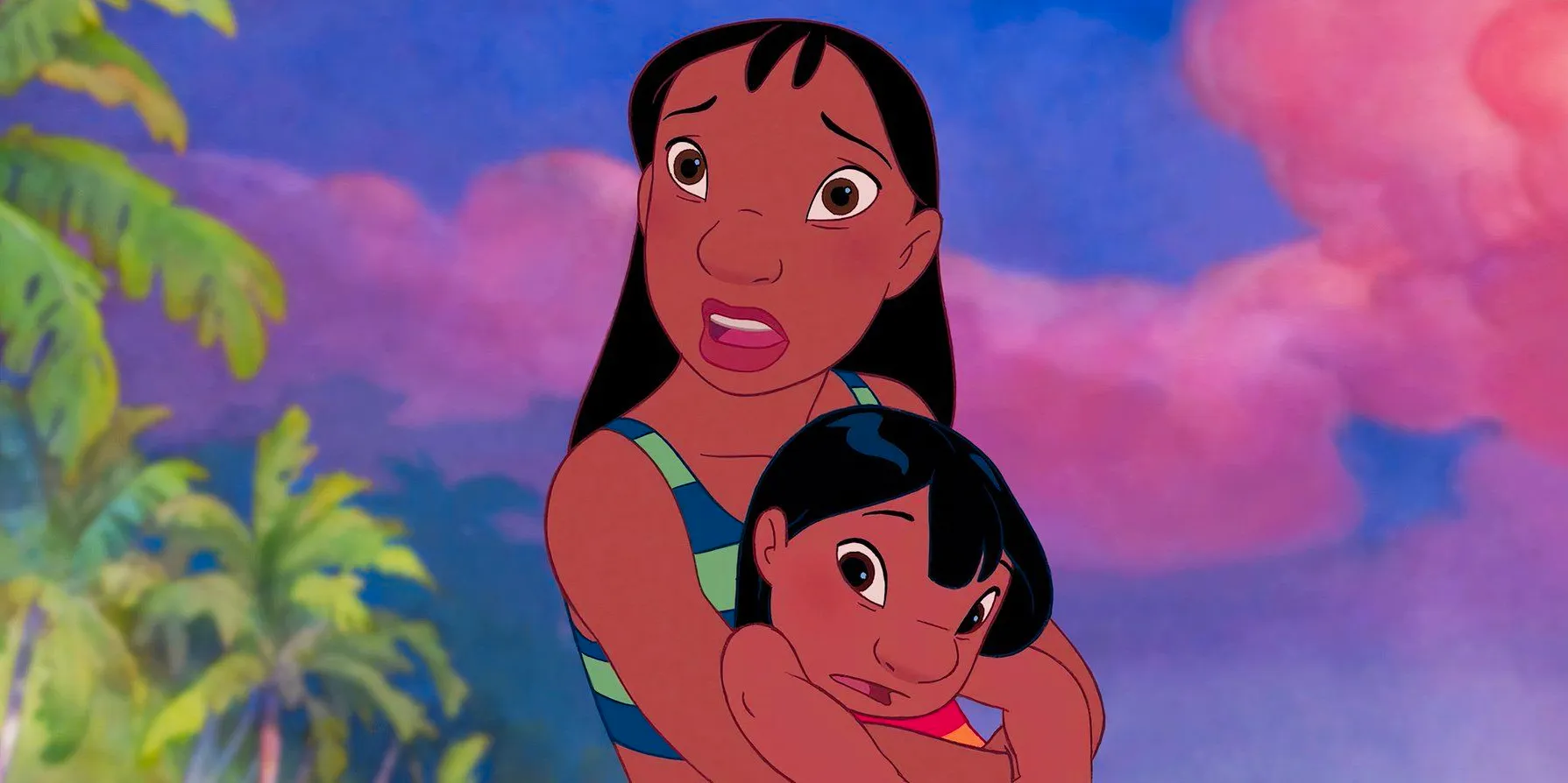 Lilo and Stitch Nani holding Lilo Image