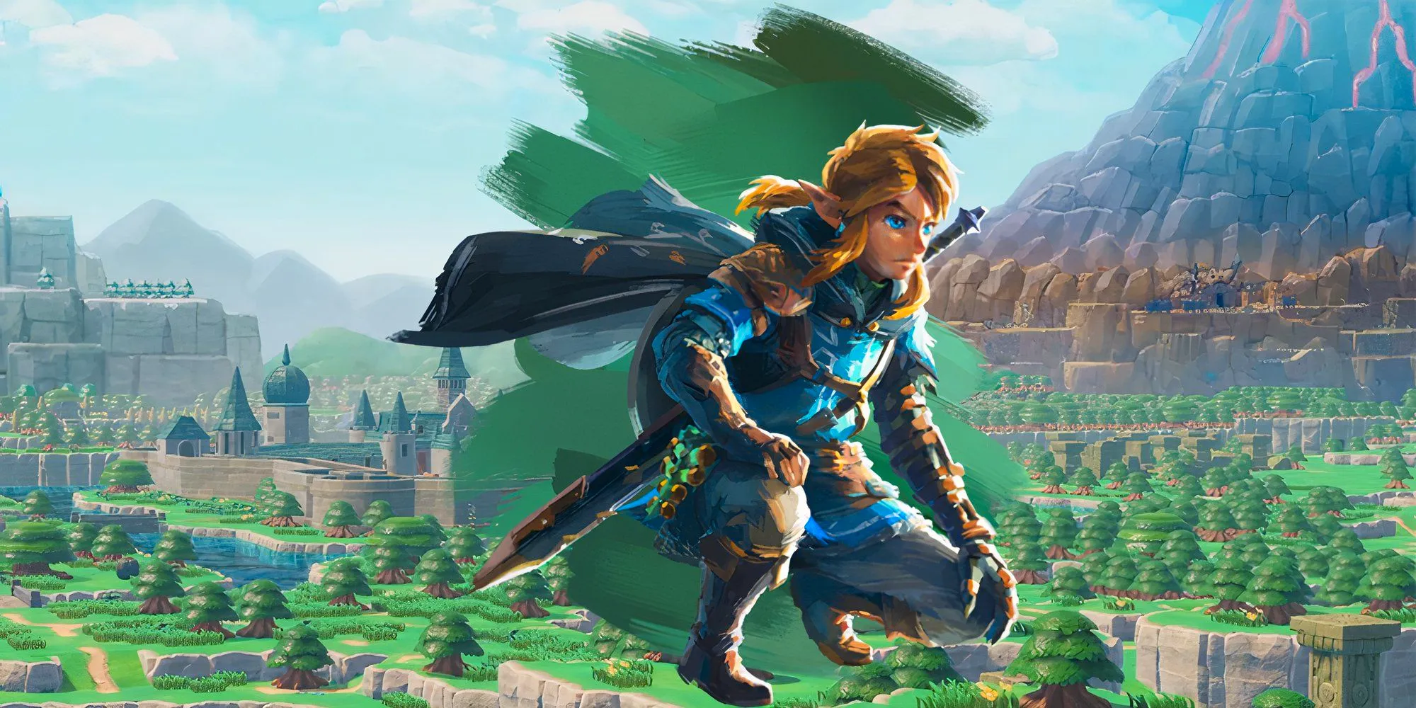 Link In Front of Hyrule Castle Image