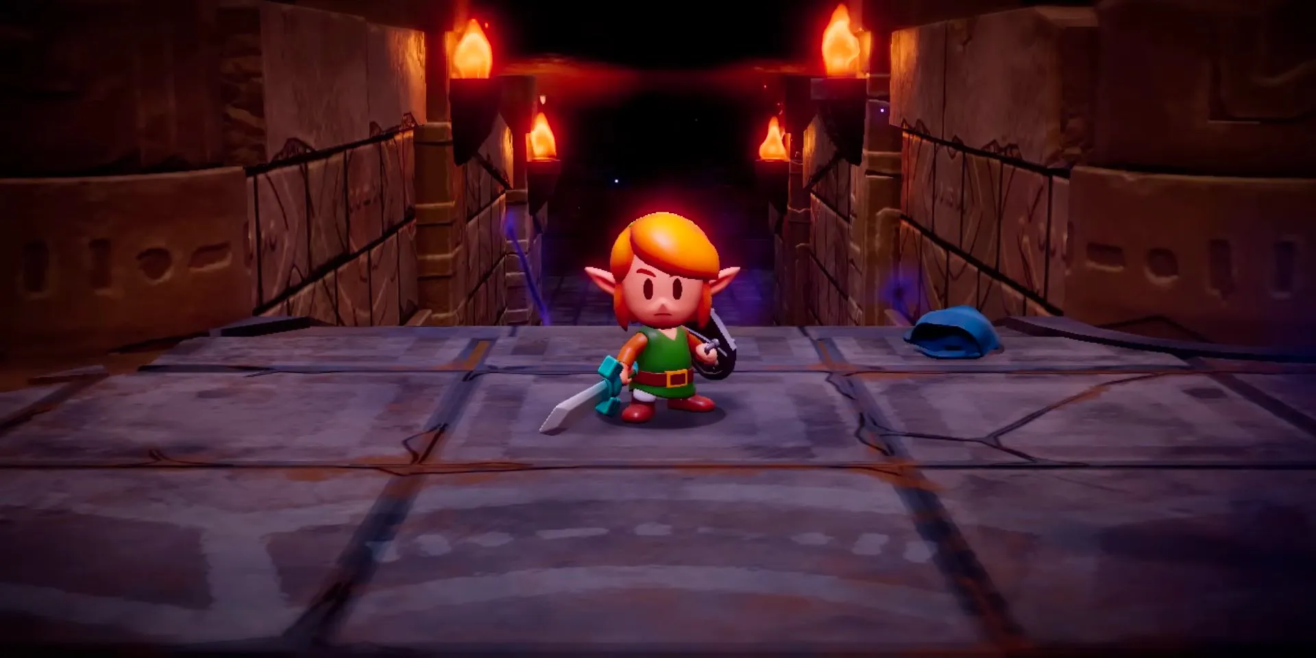 Link readying his sword to fight Ganon in Echoes of Wisdom. Image