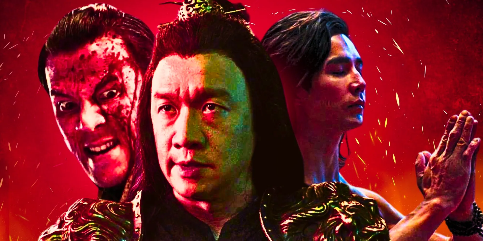 Liu Kang, Shang Tsung, and Kung Lao in Mortal Kombat 2021 Image