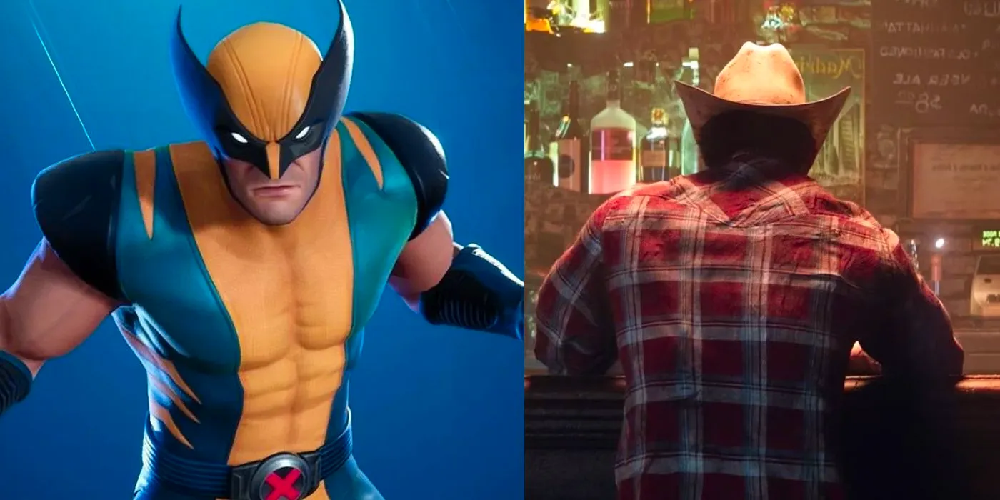 Logan sitting at a bar in the Marvel's Wolverine trailer alongside his comic accurate suit Image