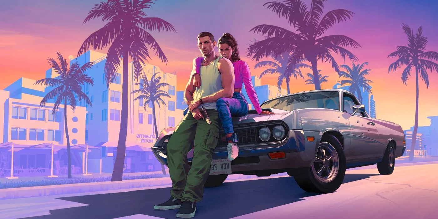 Lucia and her unnamed partner in crime in Grand Theft Auto 6's promo art. Image