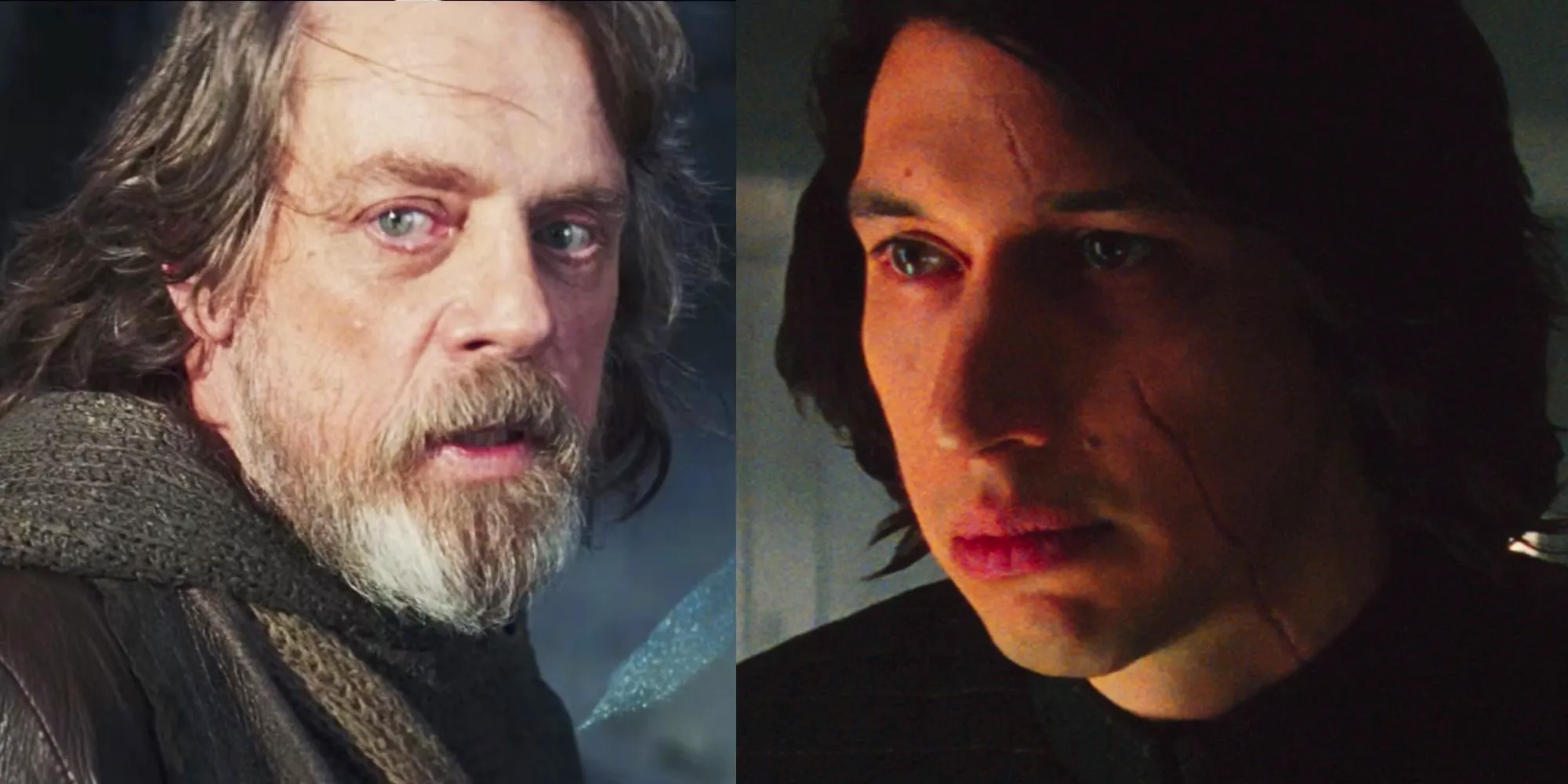 Luke Skywalker and Ben Solo/Kylo Ren in The Last Jedi Image