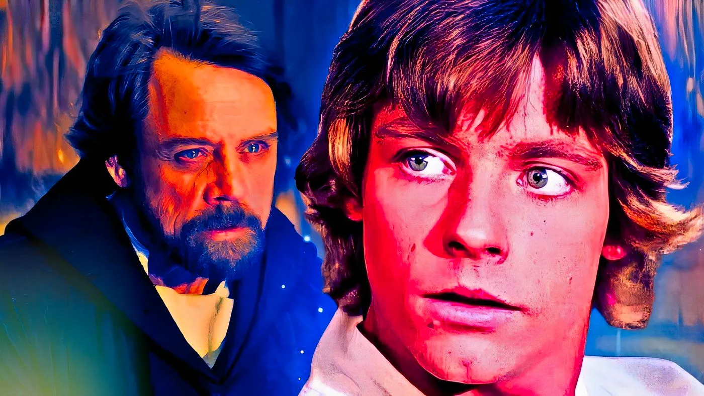 Luke Skywalker from the original and sequel trilogies side-by-side. Image