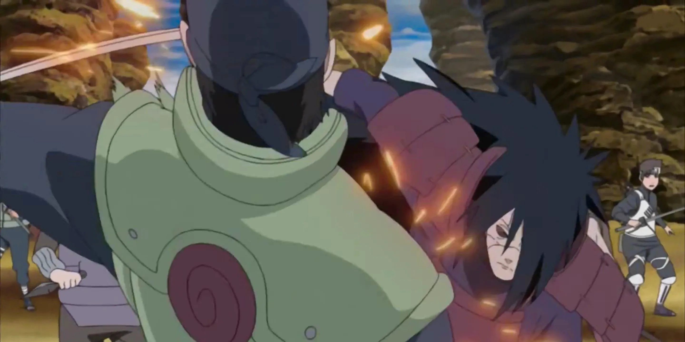 Madara Uchiha battles through the Allied Shinobi Forces and cuts down a member of the Fourth Division Image