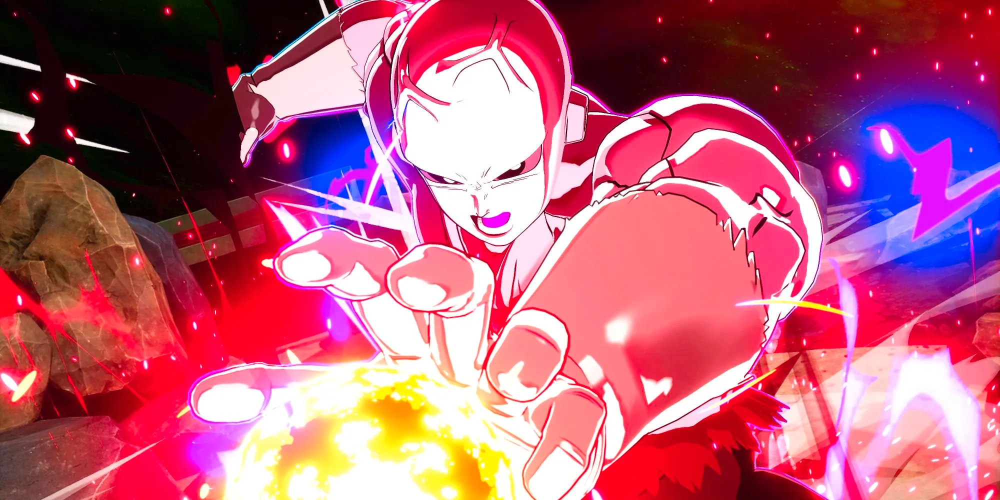 Majin Buu holding a glowing red orb in his hand in Dragon Ball Sparking! Zero. Image