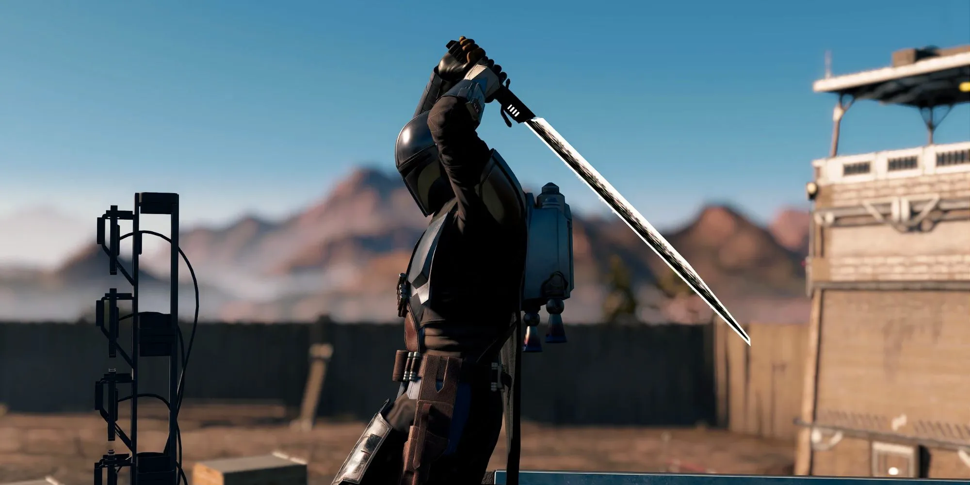 Mandalorian wielding the Darksaber in a Stafield mod. Image