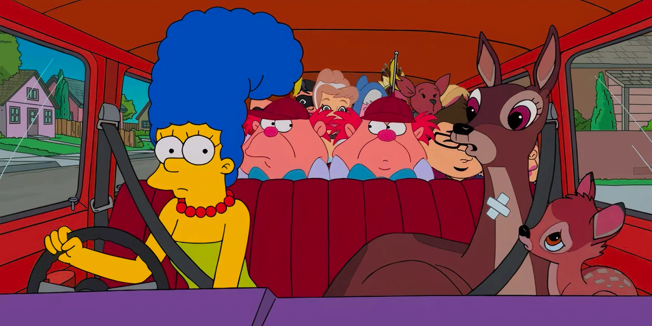 Marge and Bambi's mom looking worried in the car in May the 12th Be with You Image