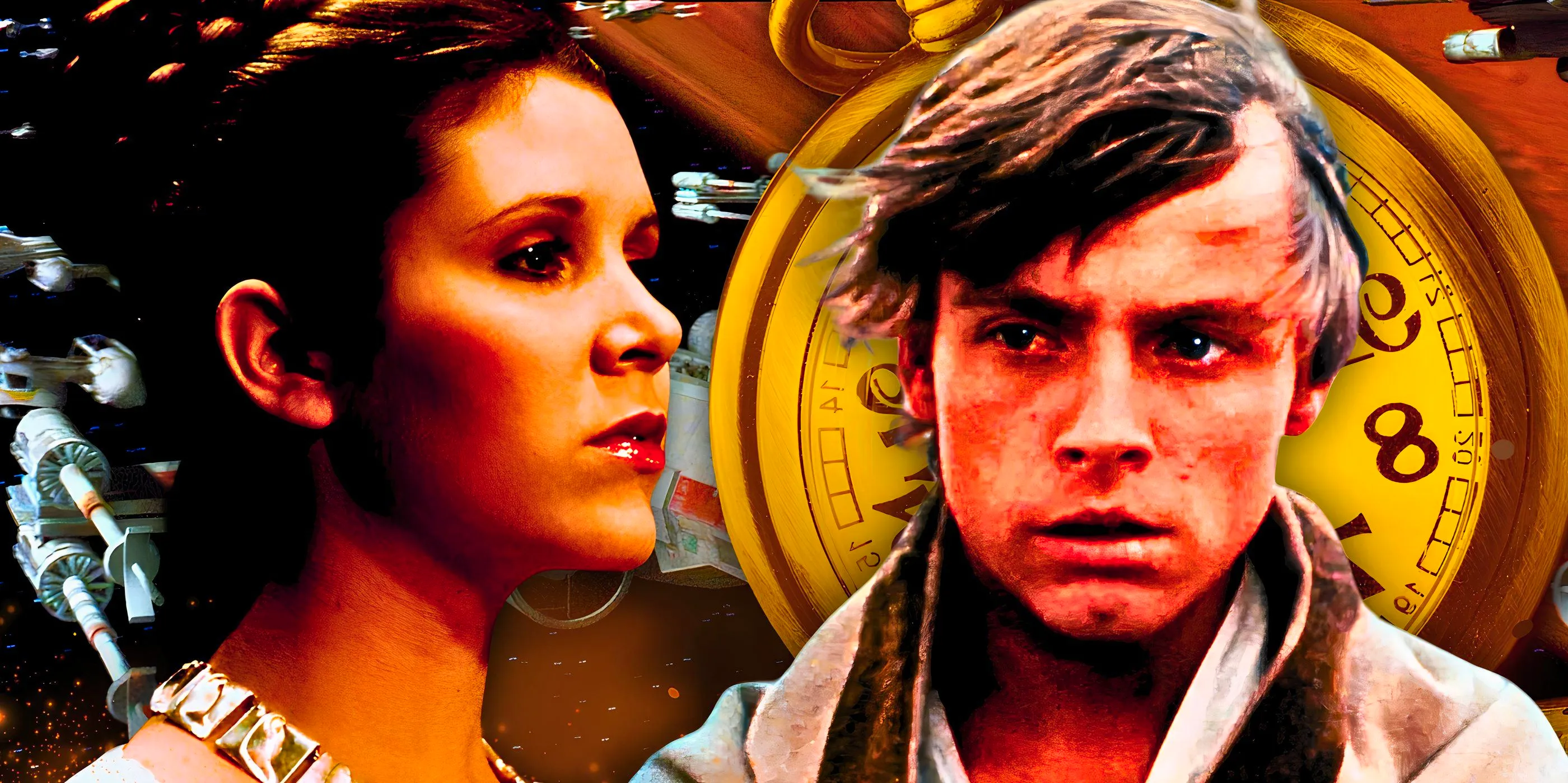 Mark Hamill and Carrie Fisher in Star Wars Image